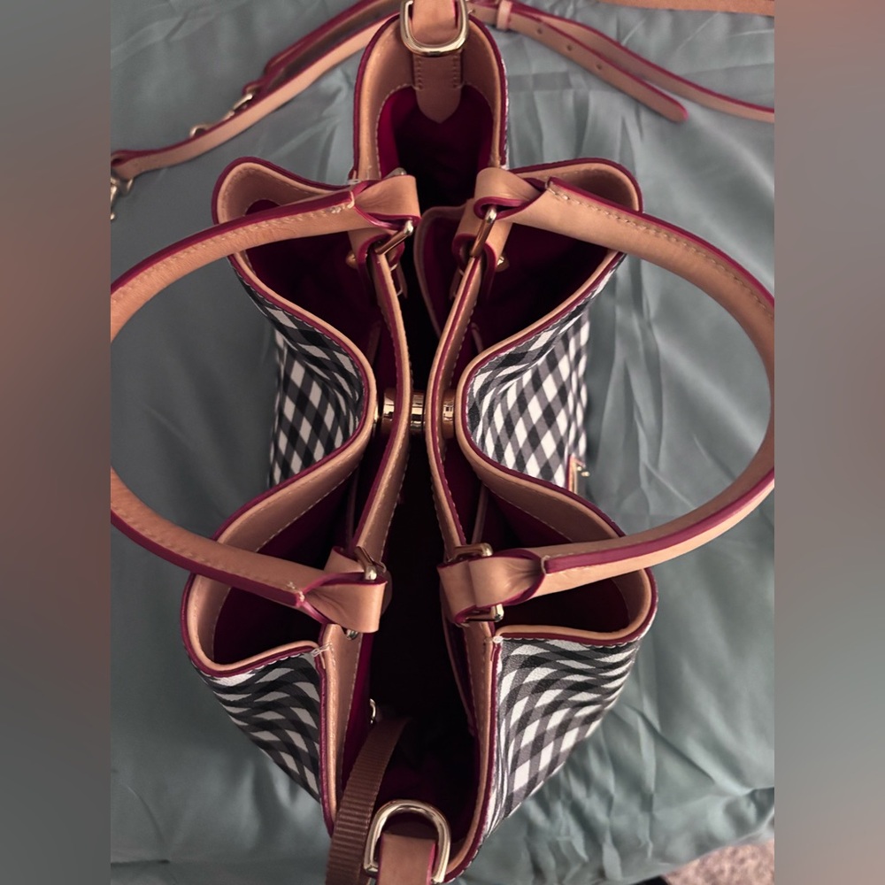 Dooney & Bourke Black and White Gingham II Brenna Checkered bag - Picture 9 of 13